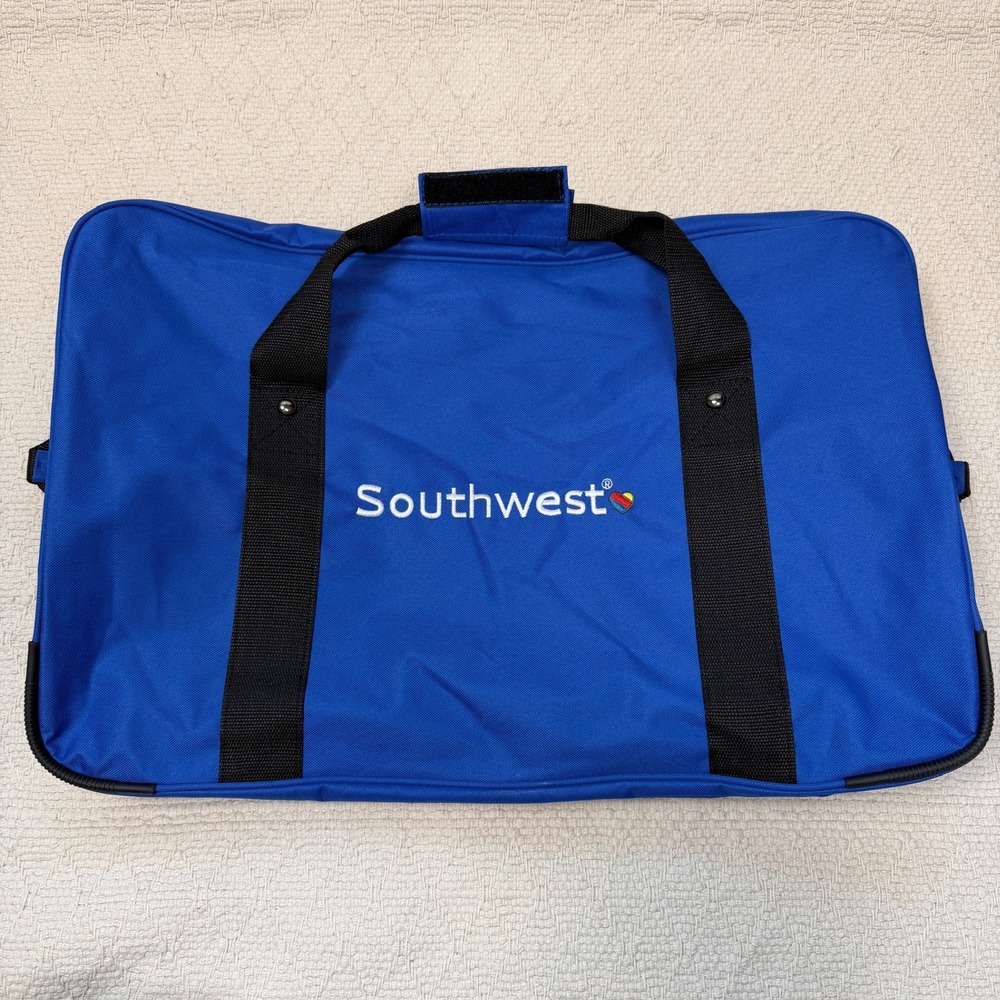 Southwest Airlines Blue Duffel Bag Travel Carry On Embroidered Logo HALO 24 Inch